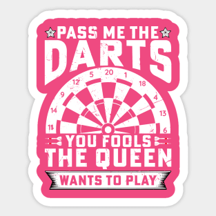 Darts Queen Funny Darts Women Sticker